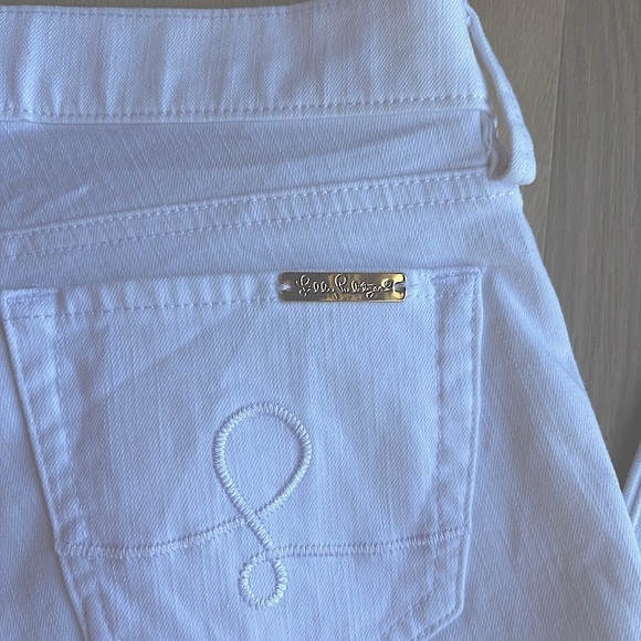 NWT!! Lilly Pulitzer South Ocean skinny crop jeans in resort white - Picture 5 of 7